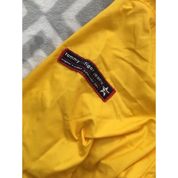 Vtg Y2K Tommy Girl Hilfiger Yellow Jacket Windbreaker Star Bell Sleeves L - Picture 6 of 11